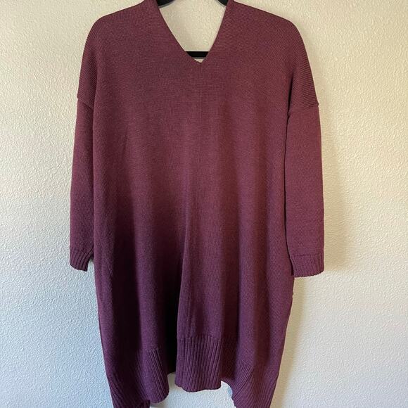 Nakayama Open Front Oversize Baby Alpaca Merino Wool Cardigan Sweater Women Sml - Picture 5 of 10